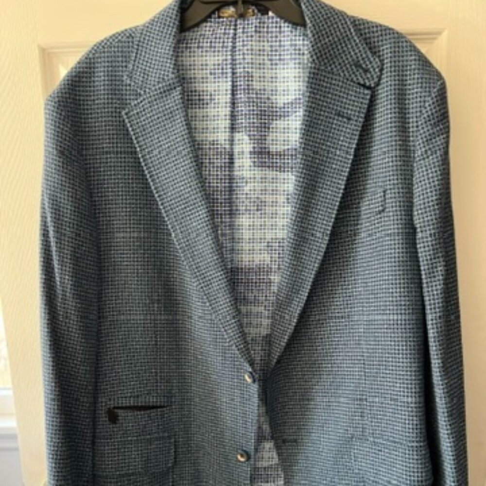 Robert Graham Blue Houndstooth Sport Coat